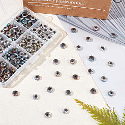 240Pcs 8 Colors Electroplated Natural Lava Rock Beads&nbsp;G-OC0002-03