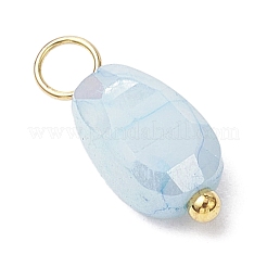 20Pcs Opaque Baking Paint Crackle Glass Charms&nbsp;PALLOY-JF03952-04