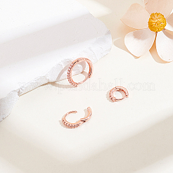 12Pcs 3 Styles Brass Rhinestone Hoop Earrings&nbsp;EJEW-GA0001-14