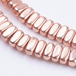 Electroplate Non-magnetic Synthetic Hematite Beads Strands&nbsp;G-J382-2x4x2mm-B02-F