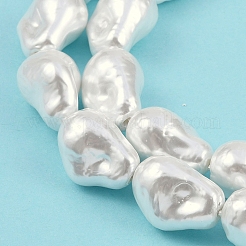 Electroplated Glass Imitation Pearl Beads Strands&nbsp;BSHE-M035-01A-05-1