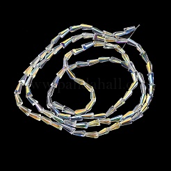Transparent Electroplate Glass Beads Strands&nbsp;EGLA-H107-02A-AB01