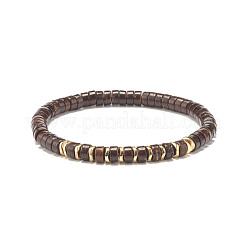 Coconut & Synthetic Hematite & Natural Picture Jasper Beads Stretch Bracelets Set&nbsp;BJEW-JB07498