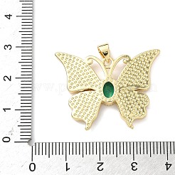 Brass Pave Natural Shell Pendants&nbsp;KK-L239-032G