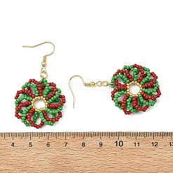 Christmas Glass Dangle Earrings&nbsp;EJEW-MZ00829