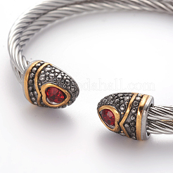304 Stainless Steel Cuff Bangles&nbsp;BJEW-L642-03