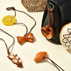4Pcs 4 Styles PVC Simulated Bread Pendant Decorations&nbsp;ST-CJ0028-11