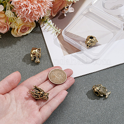 4Pcs 4 Styles Brass European Beads&nbsp;KK-UN0006-06