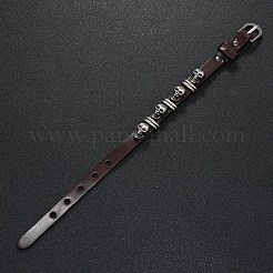 Alloy Skull Rivets Bracelet&nbsp;BJEW-C037-03B