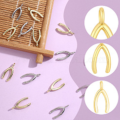 20Pcs 2 Colors Brass Pendants&nbsp;KK-BBC0027-81