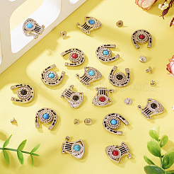 8 Styles Alloy Decorative Rivets&nbsp;BUTT-TA0001-19