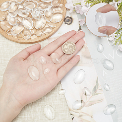 Transparent Oval Glass Cabochons&nbsp;DIY-SC0012-91
