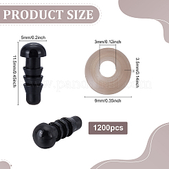 600Pcs Resin Doll Eyes Washers&nbsp;DIY-ME0001-50