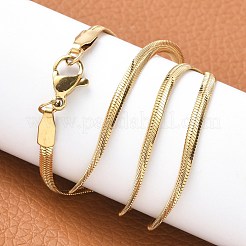 Ion Plating(IP) 304 Stainless Steel Snake Chains Necklaces&nbsp;NJEW-O058-25G