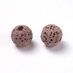 Unwaxed Natural Lava Rock Beads&nbsp;X-G-F325-8mm-A13