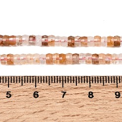 Natural Hematoid Quartz/Ferruginous Quartz Heishi Beads Strands&nbsp;G-A299-A19-01