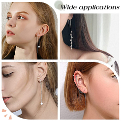 3 Pairs 925 Sterling Silver Ear Stud Findings&nbsp;STER-BBC0001-42