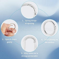 24Pcs 6 Styles Zinc Alloy Spring Gate Rings&nbsp;FIND-SP0001-11