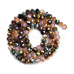 Electroplate Glass Beads Strands&nbsp;X-EGLA-B011-06A-6x5mm