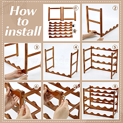 Wood Tabletop Wine Rack&nbsp;ODIS-WH0038-252A