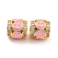 Real 18K Gold Plated Brass Micro Pave Clear Cubic Zirconia Beads&nbsp;ZIRC-Z023-07