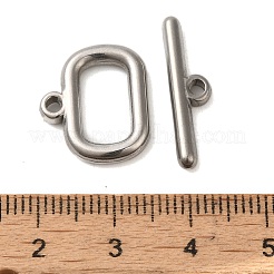 Non-Tarnish 304 Stainless Steel Toggle Clasps&nbsp;STAS-Q324-02P