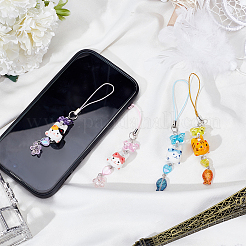 Glass & Porcelain & Acrylic Mobile Straps&nbsp;HJEW-DR00028