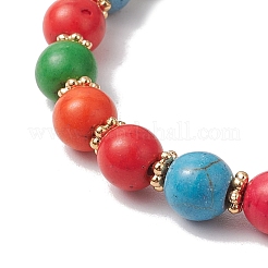 Easter Day Synthetic Turquoise Beads Stretch Bracelets&nbsp;BJEW-TA00604