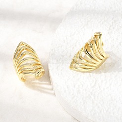 Brass Cuff Earrings&nbsp;EJEW-C186-14G