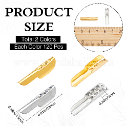240Pcs 2 Colors Iron Cord Lock Ends&nbsp;FIND-GF0006-96