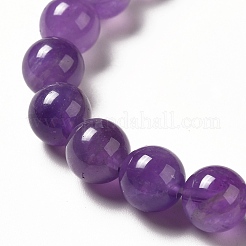 Natural Amethyst Moon and Star Beaded Stretch Bracelet for Women&nbsp;G-G997-C03