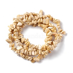 Natural Yellow Jade Chip Beads Strands&nbsp;G-G905-08