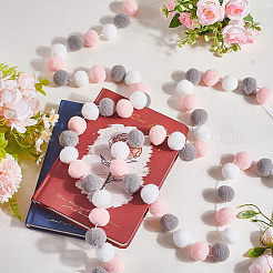 Cotton Christmas Pompom Ball String Ornaments&nbsp;AJEW-WH20020-101A