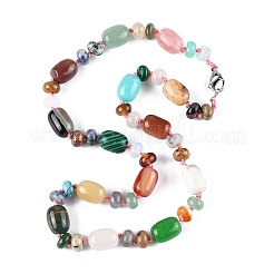 Natural & Synthetic Gemstone Beaded Necklaces&nbsp;NJEW-S390-25