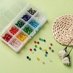 10 Colors Electroplate Glass Beads&nbsp;EGLA-JP0002-01B-6mm