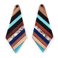 Transparent Resin & Walnut Wood Big Pendants&nbsp;LS-RESI-TAC0017-48-A01
