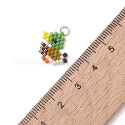 Glass Seed Beaded Pendants&nbsp;PALLOY-MZ01293-01