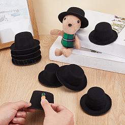 EVA Cloth Round Fascinator Hat Base for Doll&nbsp;AJEW-WH0455-258B