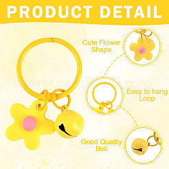 9Pcs 9 Colors Flower Resin Pendant Decorations&nbsp;HJEW-SP0001-27