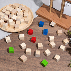 100Pcs Unfinished Pine Woods Block&nbsp;DJEW-SP0001-51