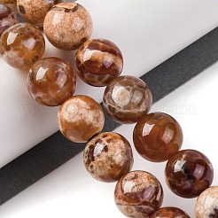 Natural Fire Crackle Agate Beads Strands&nbsp;G-G163-A01-04