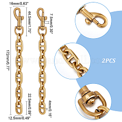 Alloy Mariner Link Chain Purse Strap Extenders&nbsp;LS-DIY-WH0304-706AG