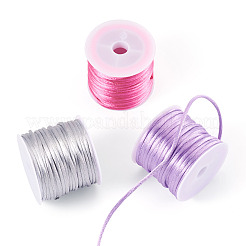 3 Rolls 3 Colors Nylon Satin Rattail Cords&nbsp;NWIR-TA0001-45B