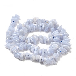 Natural Blue Lace Agate Chip Beads Strands&nbsp;X-G-E271-73-01