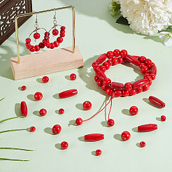 Dyed Natural Wood Beads&nbsp;WOOD-PH0003-12A