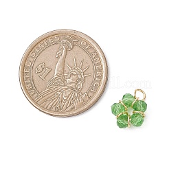9Pcs Electroplate Glass Charms&nbsp;PALLOY-JF04759