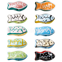 10Pcs 10 Styles Handmade Porcelain Ceramic Beads&nbsp;PORC-TA0001-37