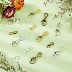 120Pcs 6 Styles Tibetan Style Alloy Infinity with Hope Connector Charms&nbsp;TIBE-FH0001-20