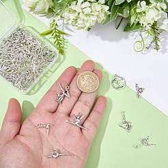 80Pcs 8 Styles Sport Themed Tibetan Style Alloy Pendants&nbsp;FIND-BM0001-59