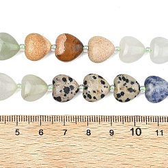 Gradient Color Natural Quartz & Dalmatian Jasper & Blue Spot Jasper & Green Aventurine & Picture Jasper Beads Strands&nbsp;G-B185-A02